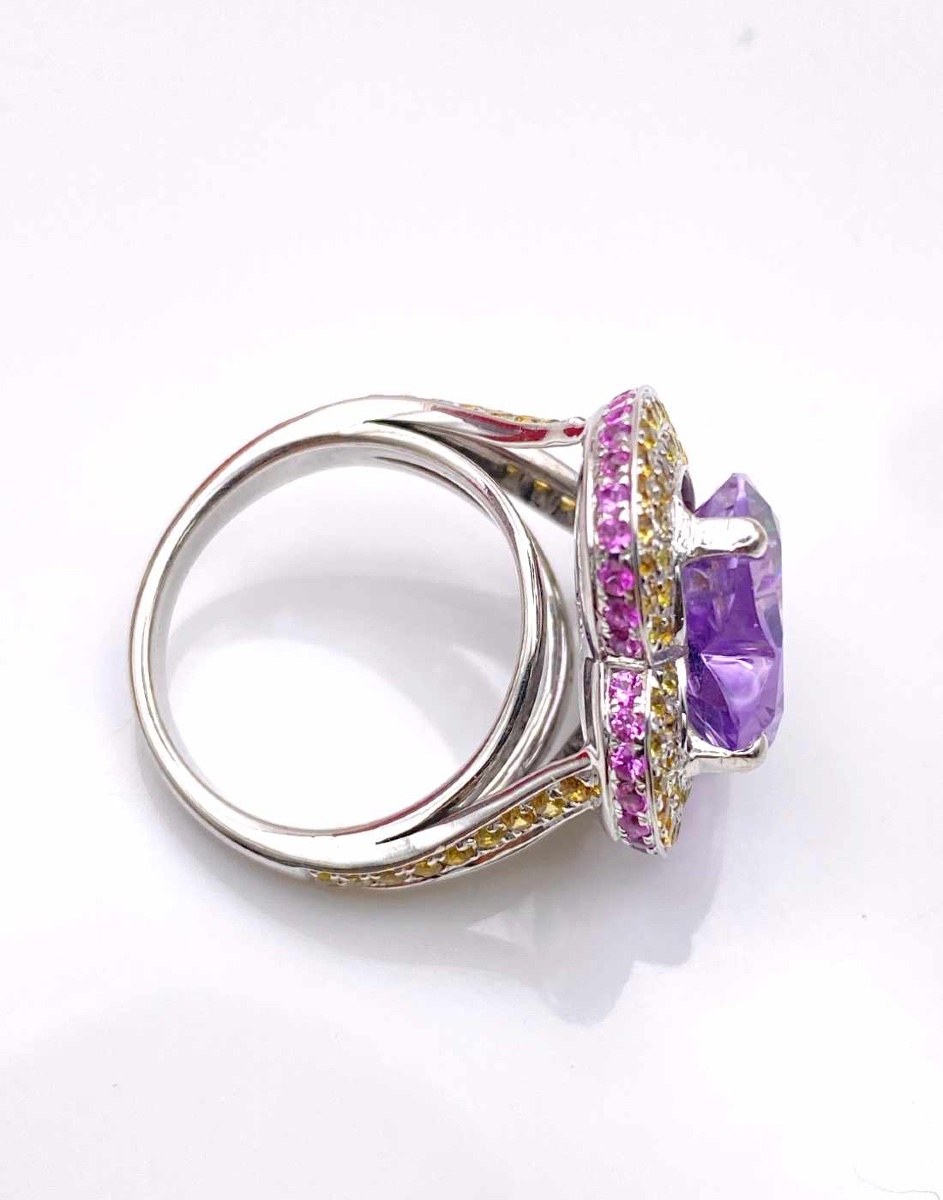 Mauboussin "subtile Raison" Amethyst & Sapphire Ring-photo-1