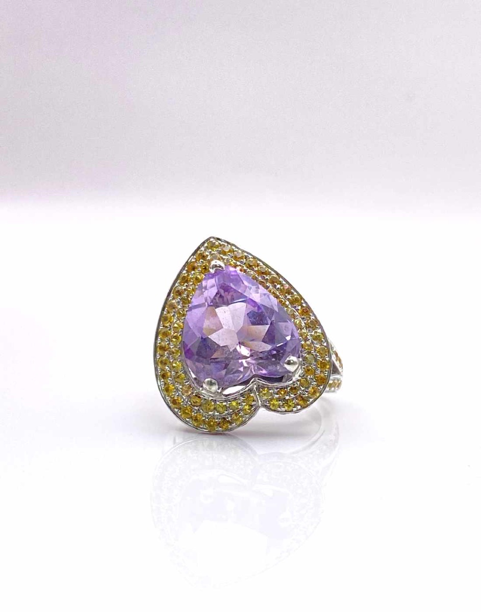 Mauboussin "subtile Raison" Amethyst & Sapphire Ring-photo-3