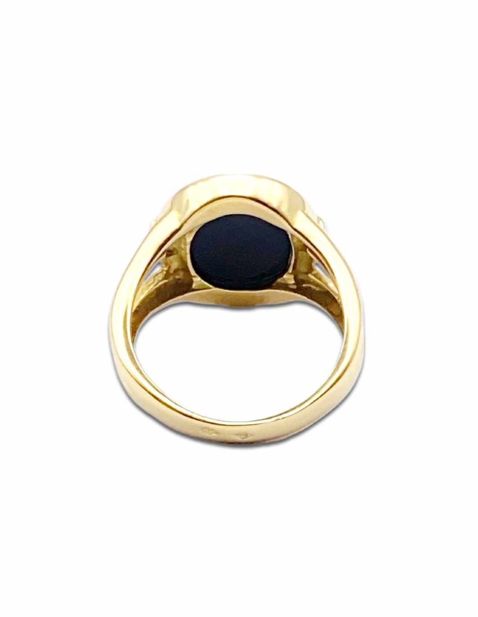 Bague Ancienne Camée Femme Or 18k & Diamants-photo-4