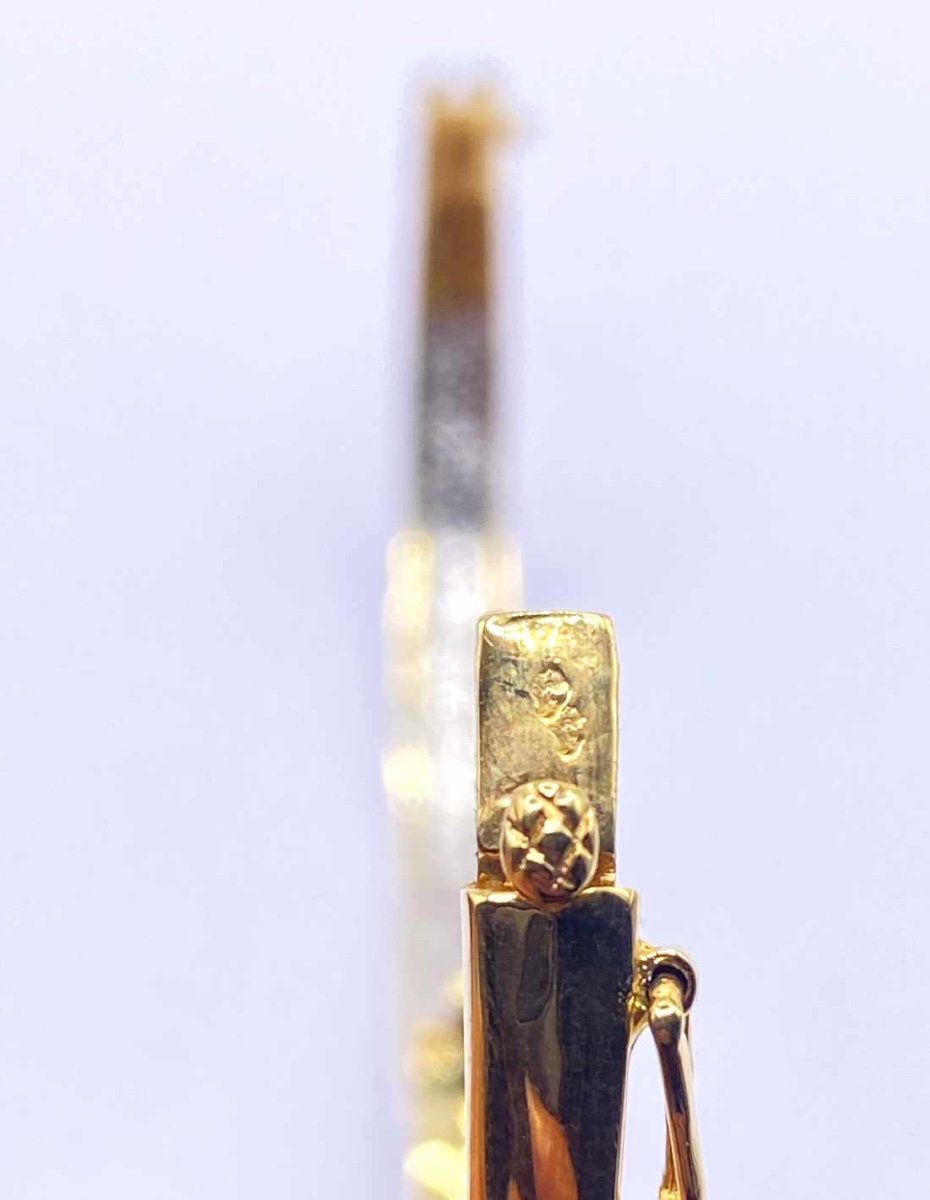 Bracelet demi-Jonc Ouvrant Or 18K & Diamants-photo-4