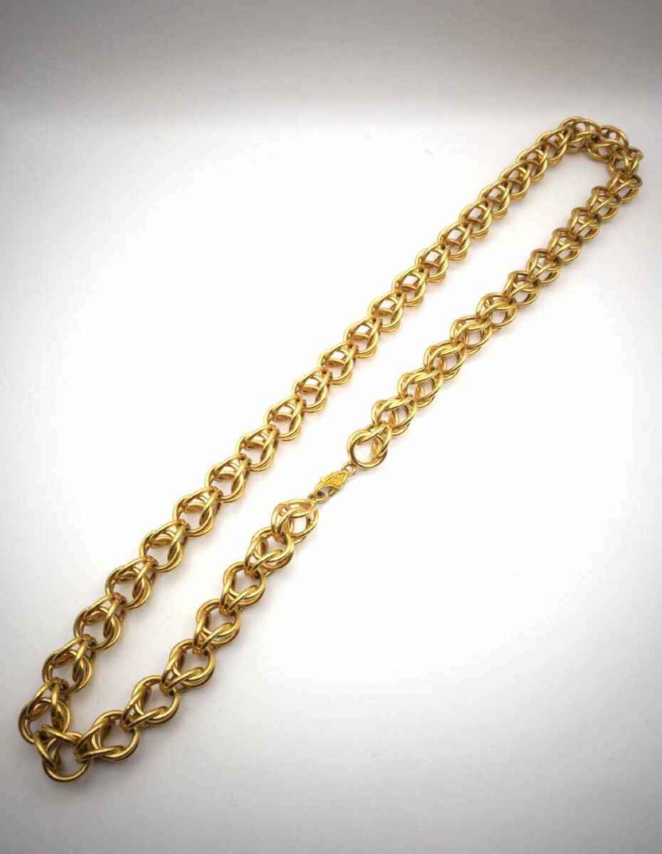 Chaîne Maille Gros Sirop Or Jaune 18K-photo-2