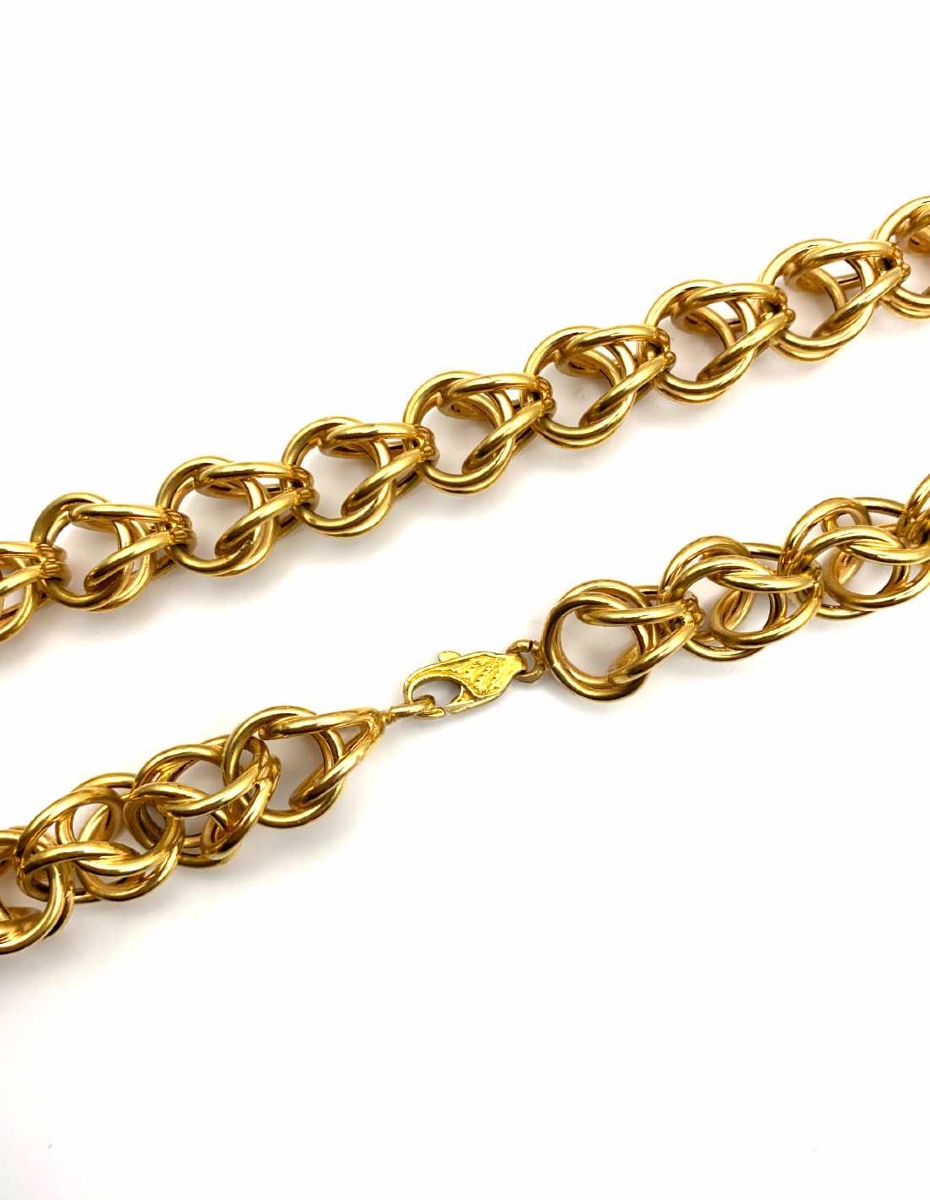 Chaîne Maille Gros Sirop Or Jaune 18K-photo-3