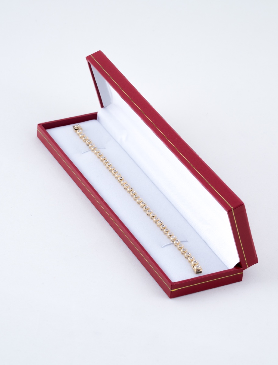 Bracelet Tennis Vintage Or Jaune & Diamants-photo-1