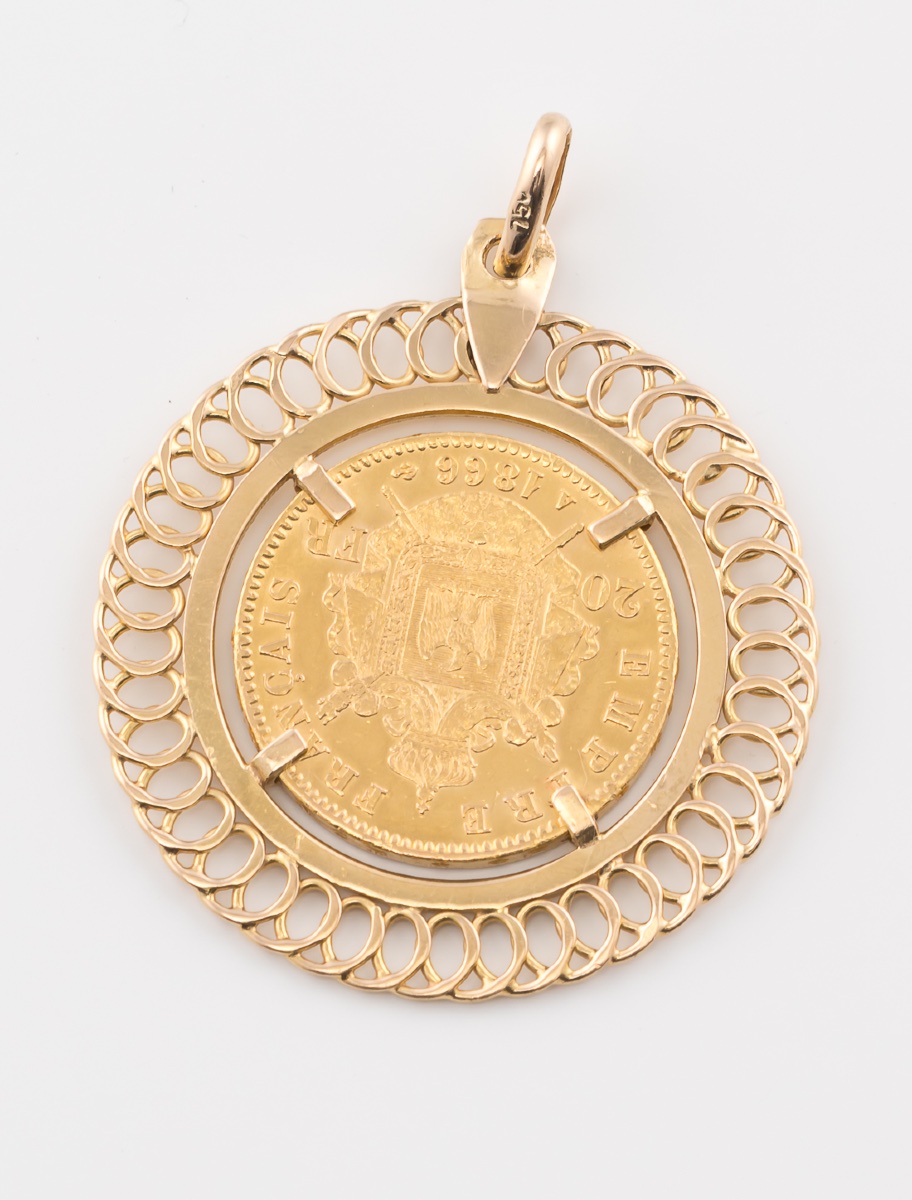 Pendentif Vintage Pièce d'Or Napoléon 3-photo-1