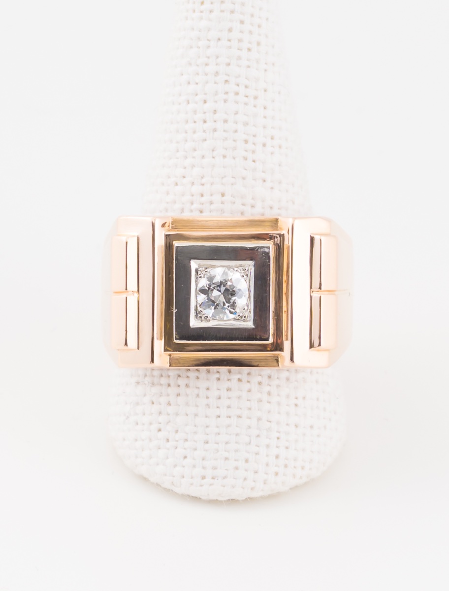 Chevalière Or Jaune & Diamant-photo-3