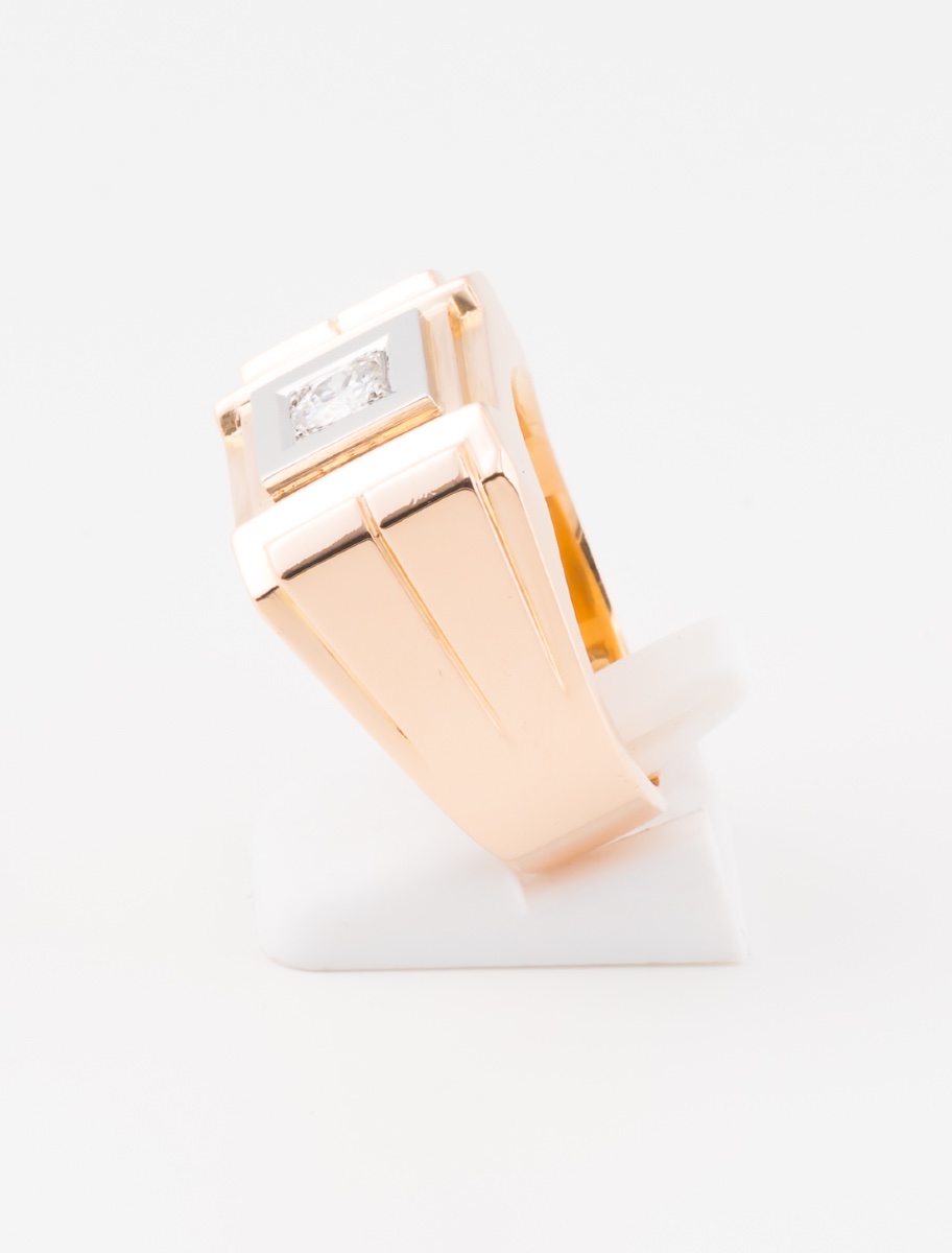 Chevalière Or Jaune & Diamant-photo-1