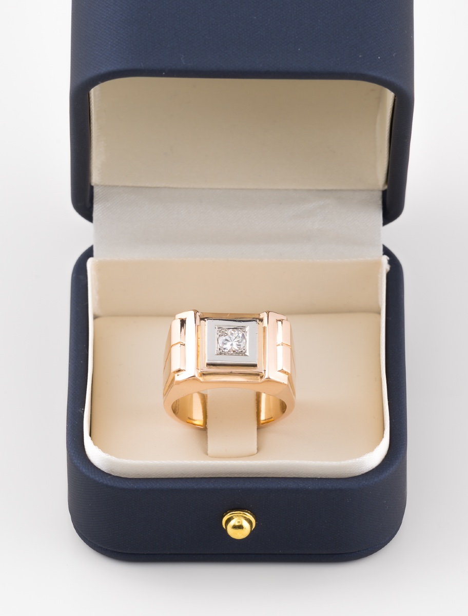 Chevalière Or Jaune & Diamant-photo-2