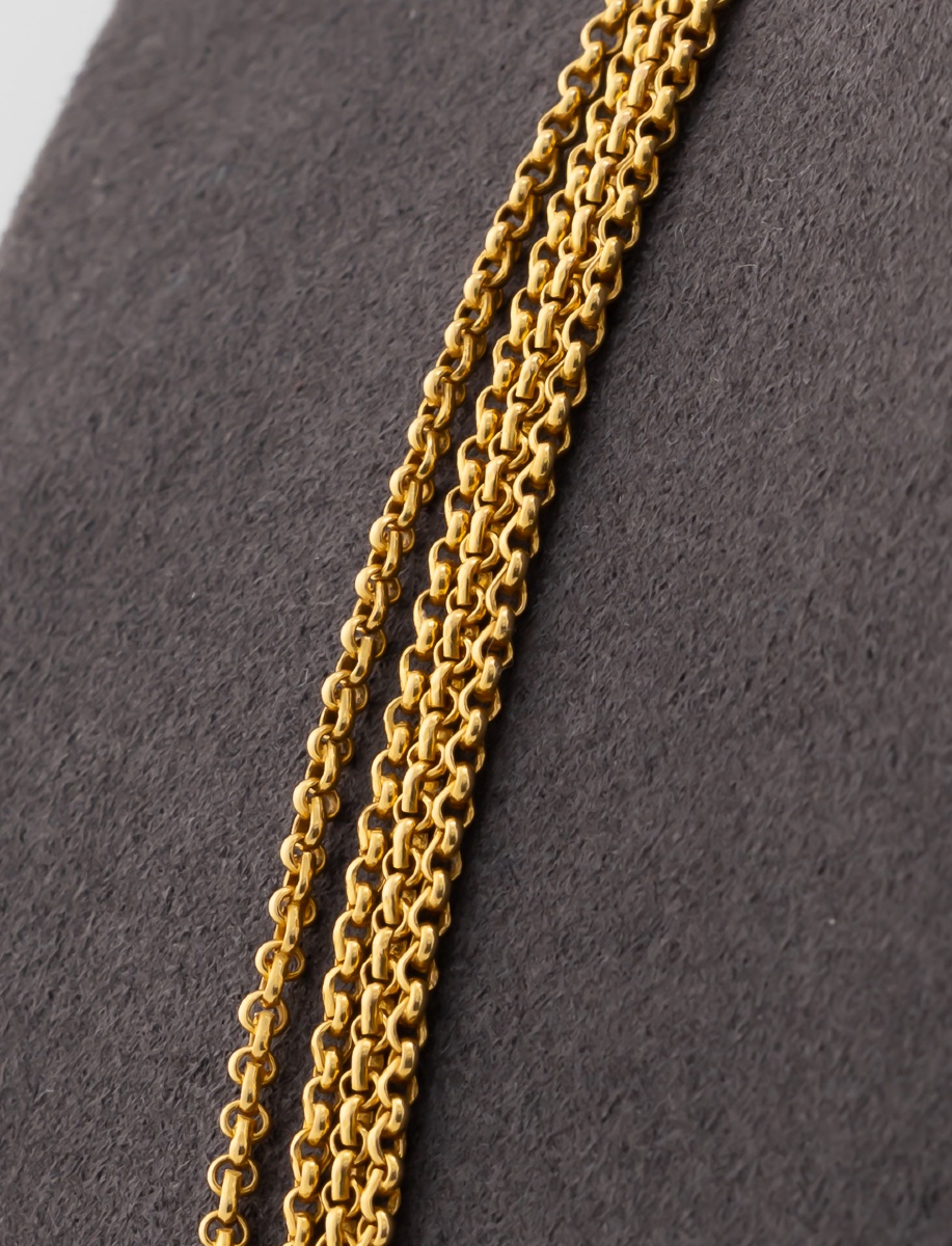 Yellow Gold Multi-strand Necklace-photo-2