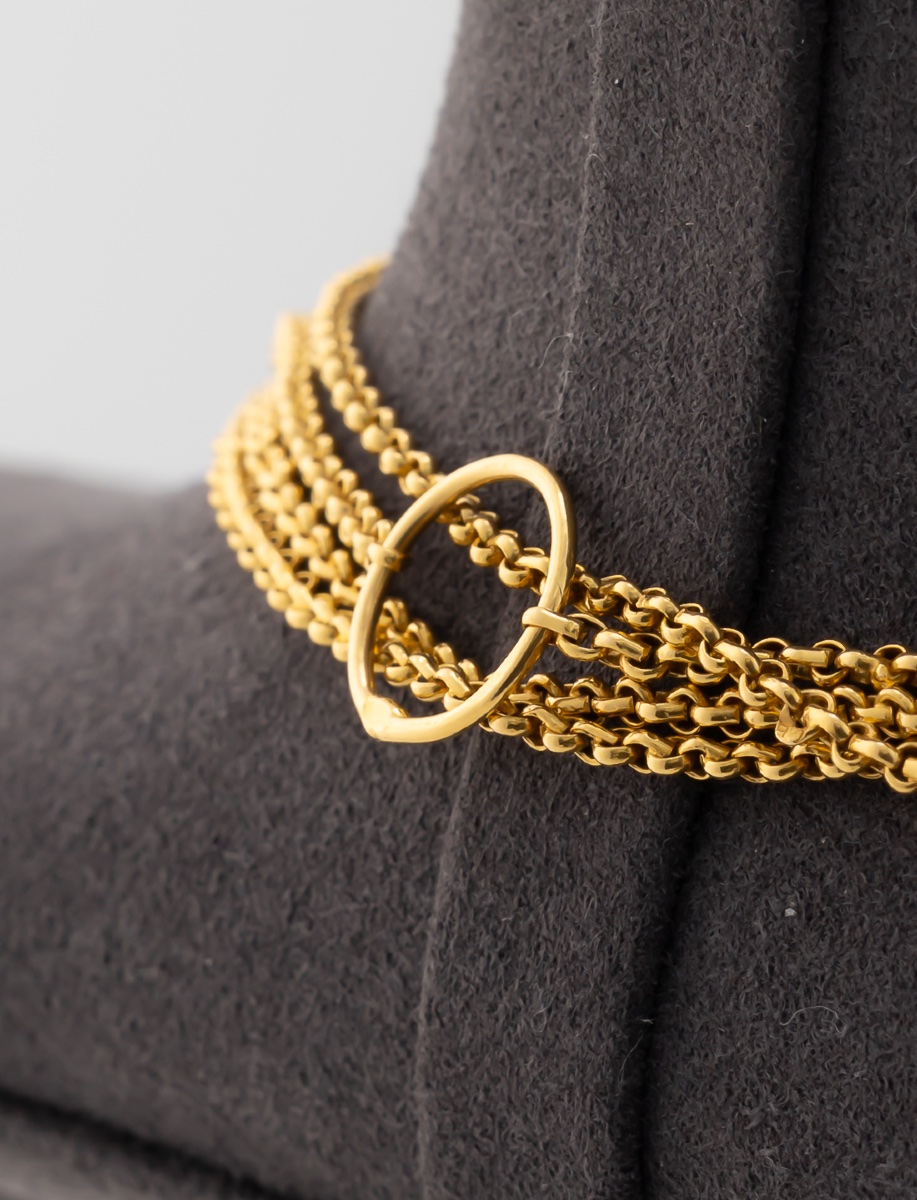 Yellow Gold Multi-strand Necklace-photo-3