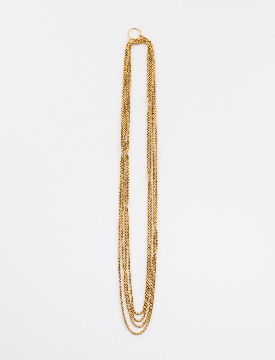 Yellow Gold Multi-strand Necklace-photo-4