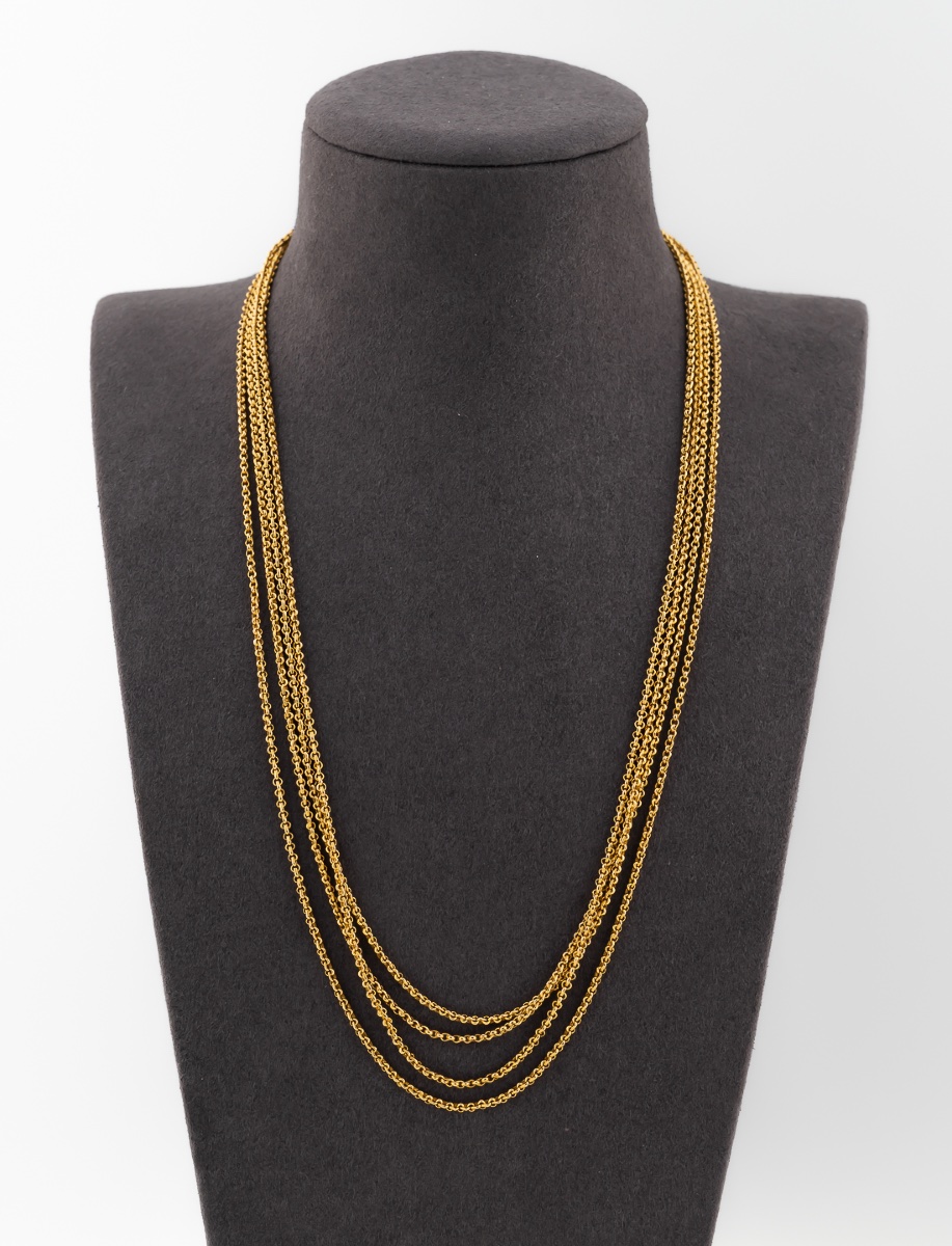 Yellow Gold Multi-strand Necklace