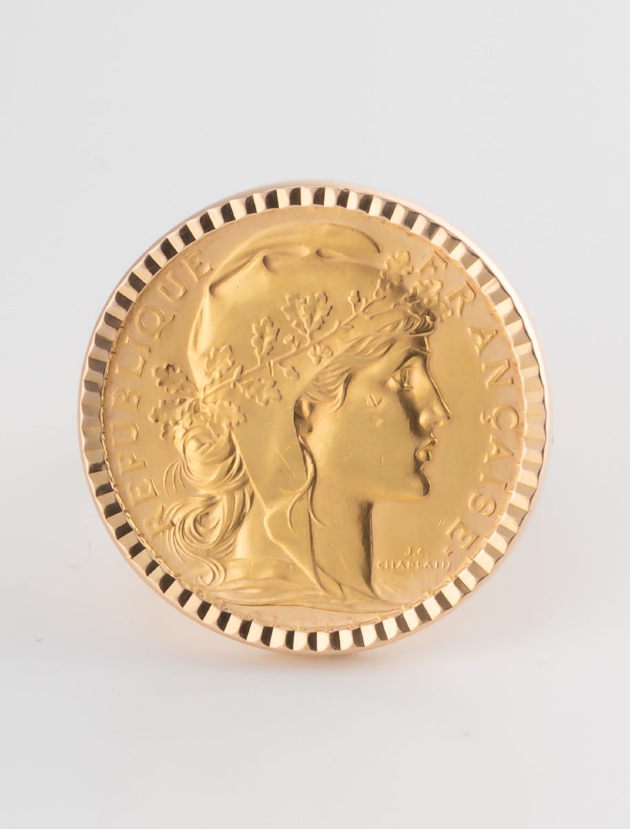 1913 20-franc Gold Coin Ring