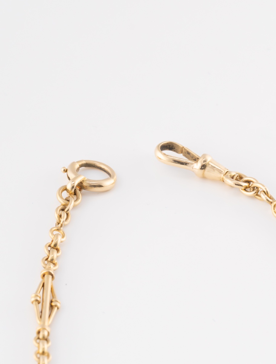 Antique Yellow Gold Chain Necklace-photo-2