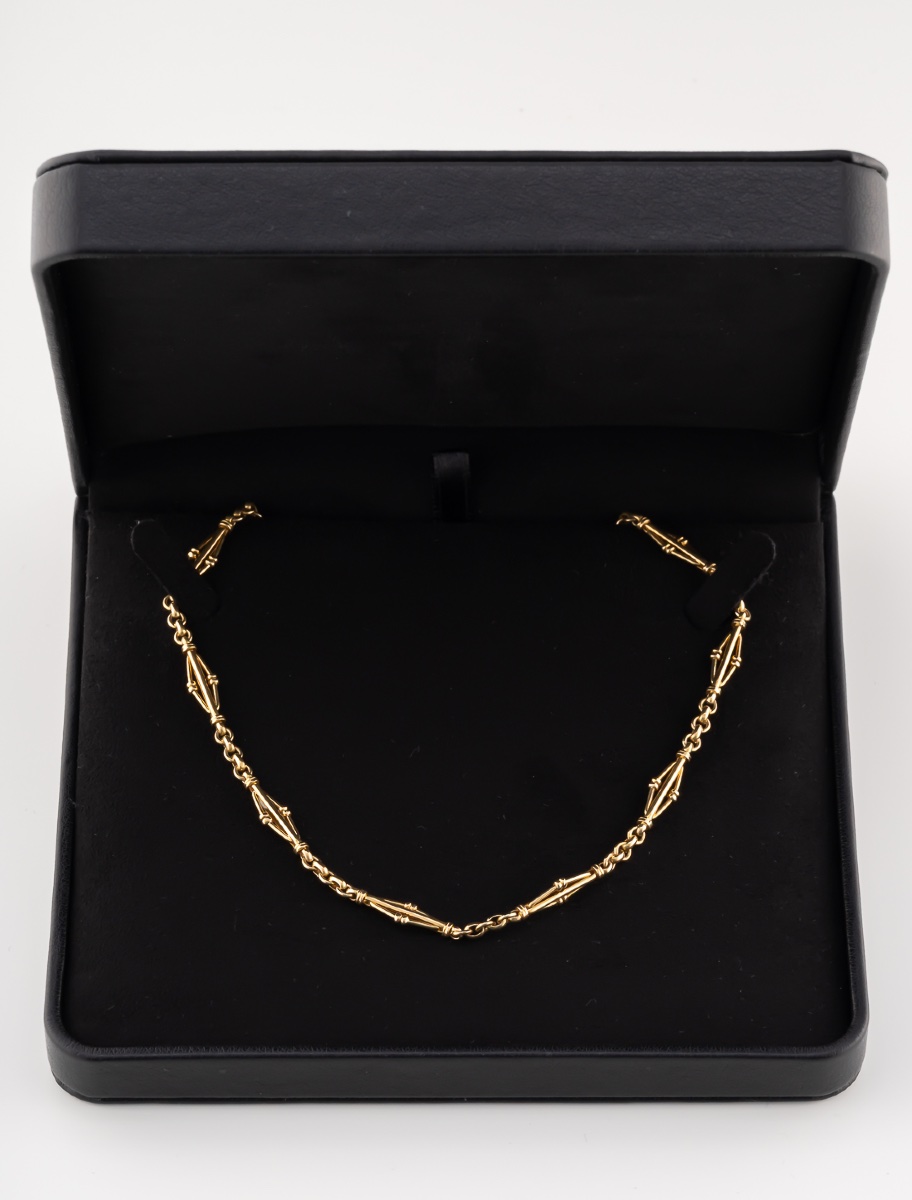 Antique Yellow Gold Chain Necklace-photo-4