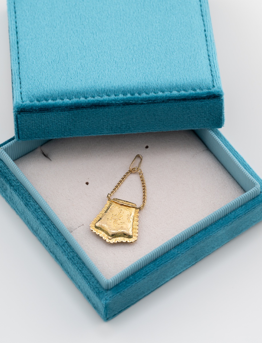 Antique "vinaigrette" Yellow Gold Pendant-photo-4