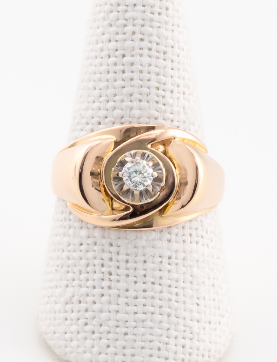 Vintage Tourbillon Diamond Ring-photo-3