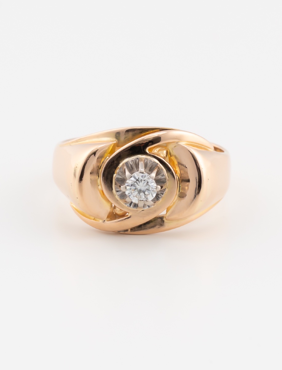 Vintage Tourbillon Diamond Ring