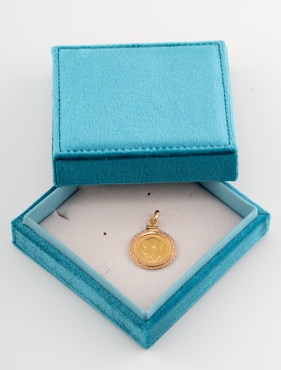 George V Sovereign Gold Medal Pendant-photo-1