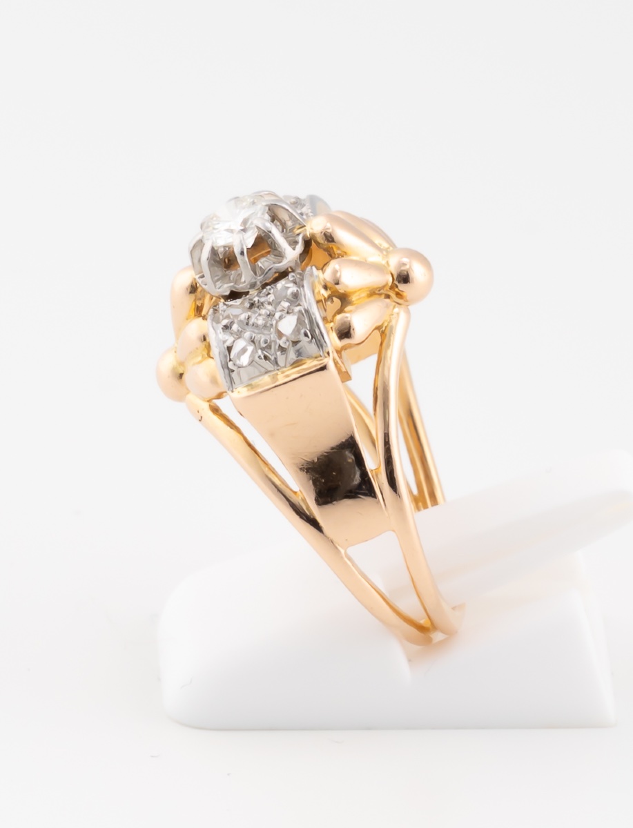 Bague Art Déco Or & Diamants-photo-1