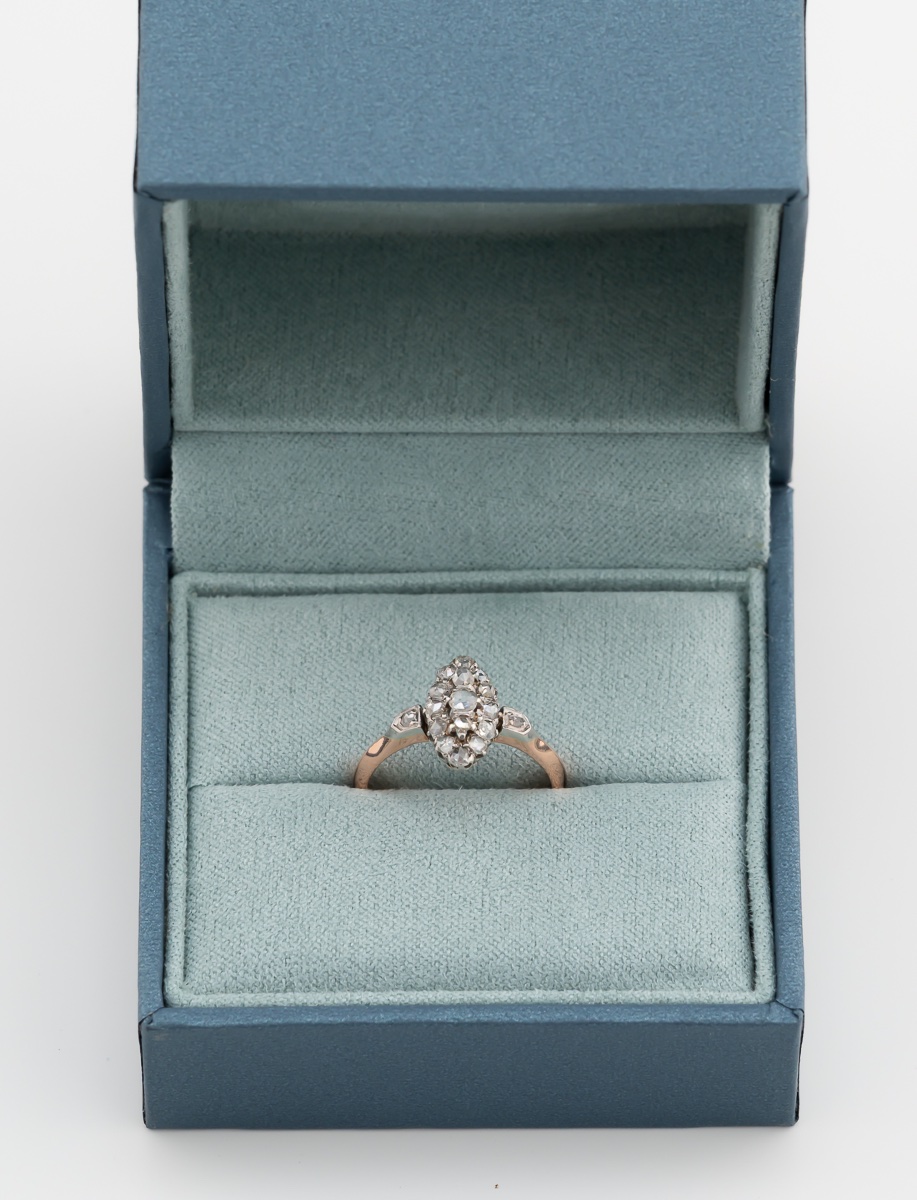 Antique Rose Gold And Diamond Ring-photo-2