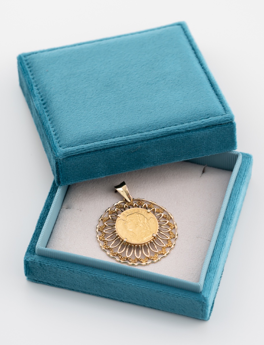 20-franc Gold Coin Pendant (switzerland)-photo-4