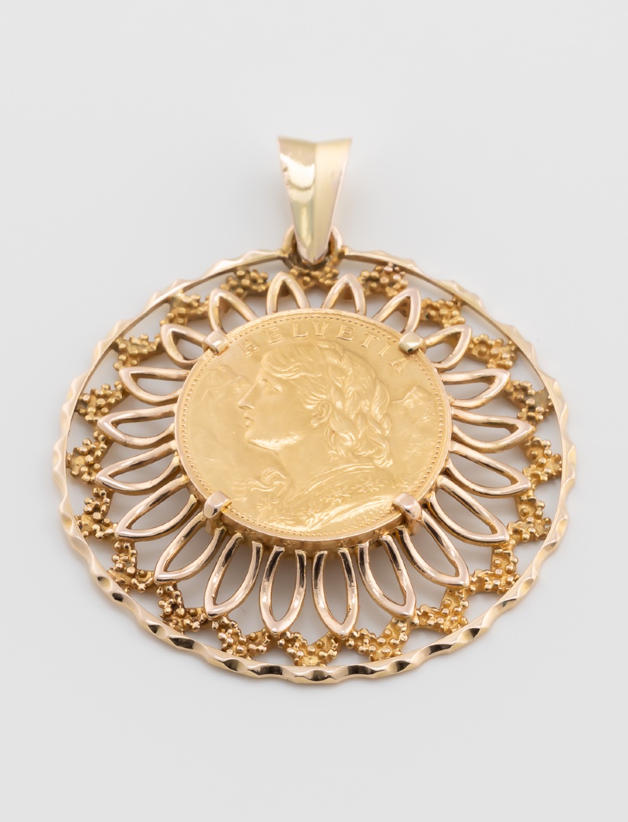 20-franc Gold Coin Pendant (switzerland)