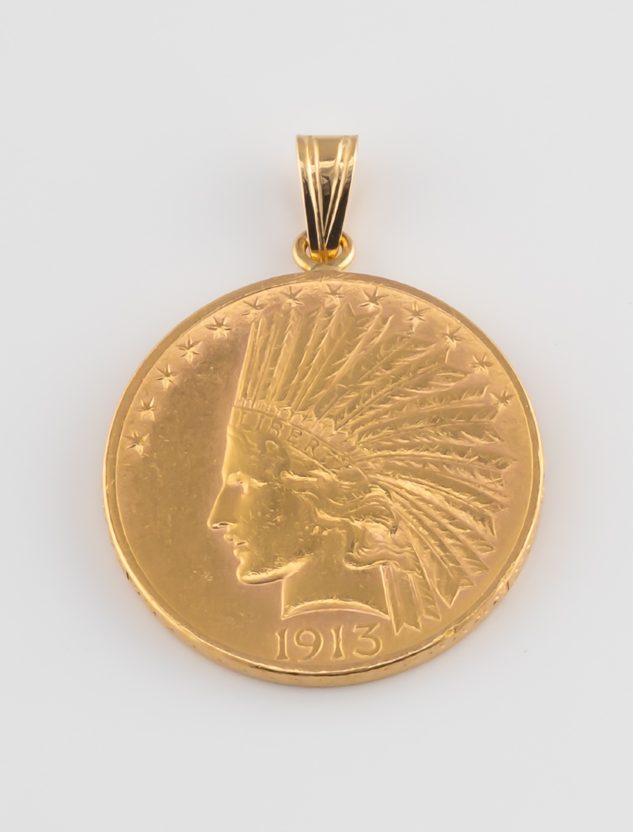 Pendentif Pièce d'Or 10 Dollars