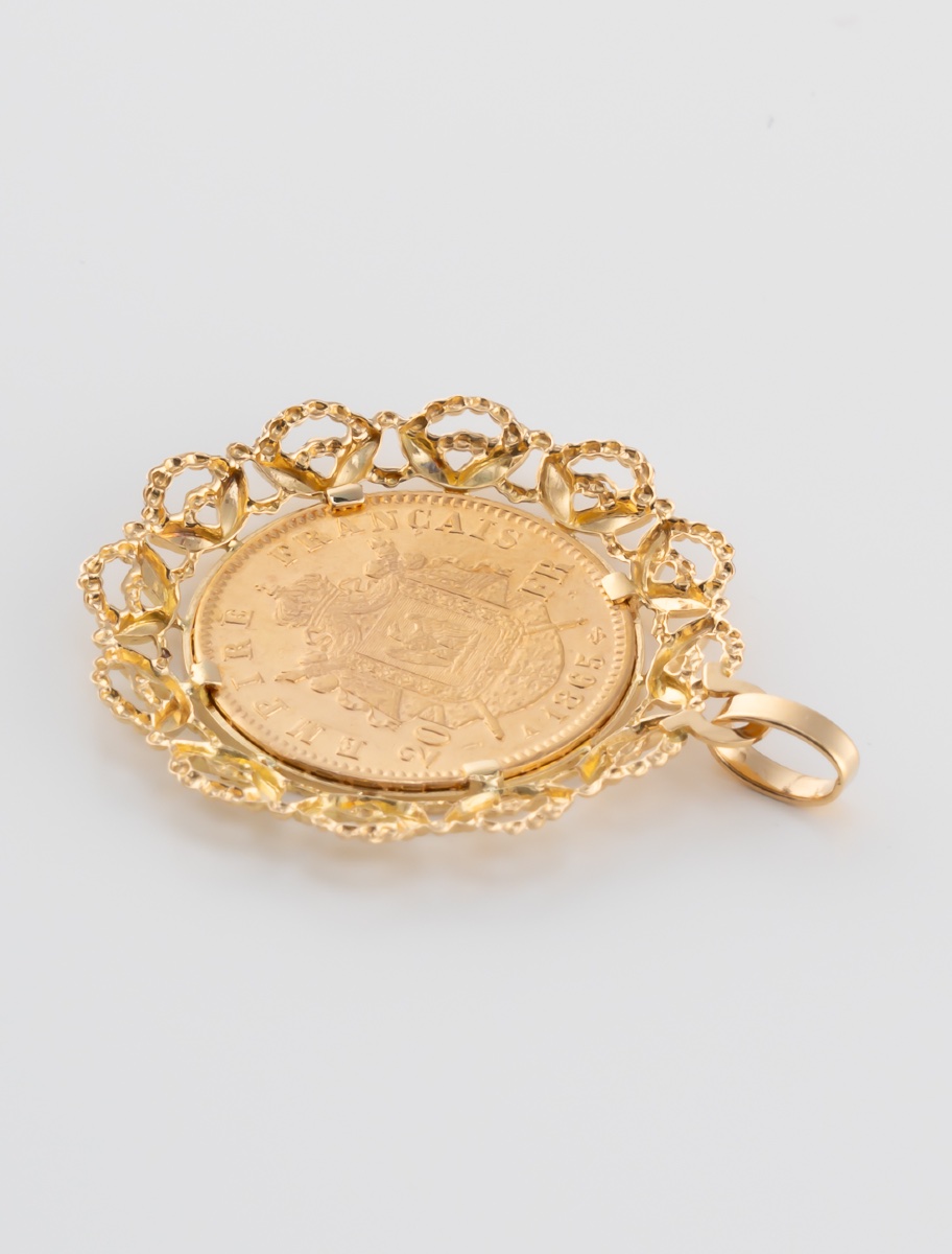 Napoleon III Gold Coin Pendant-photo-3