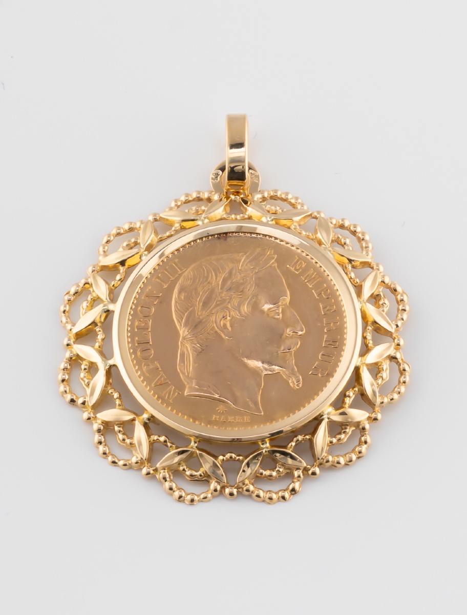 Napoleon III Gold Coin Pendant
