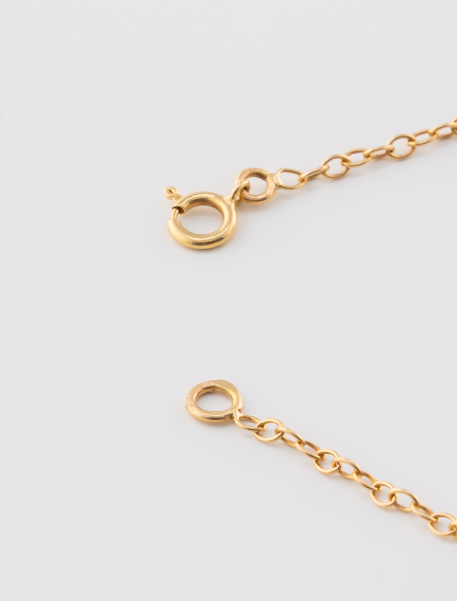 Yellow Gold Bead Long Necklace-photo-4