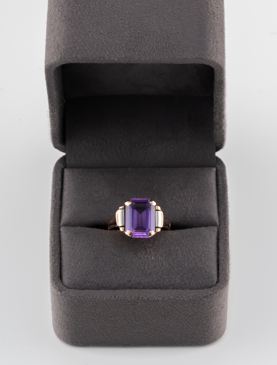 Art Deco Amethyst Ring-photo-2