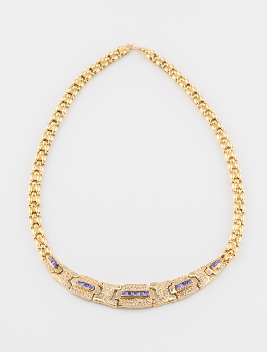 Collier Améthystes Or Jaune-photo-2