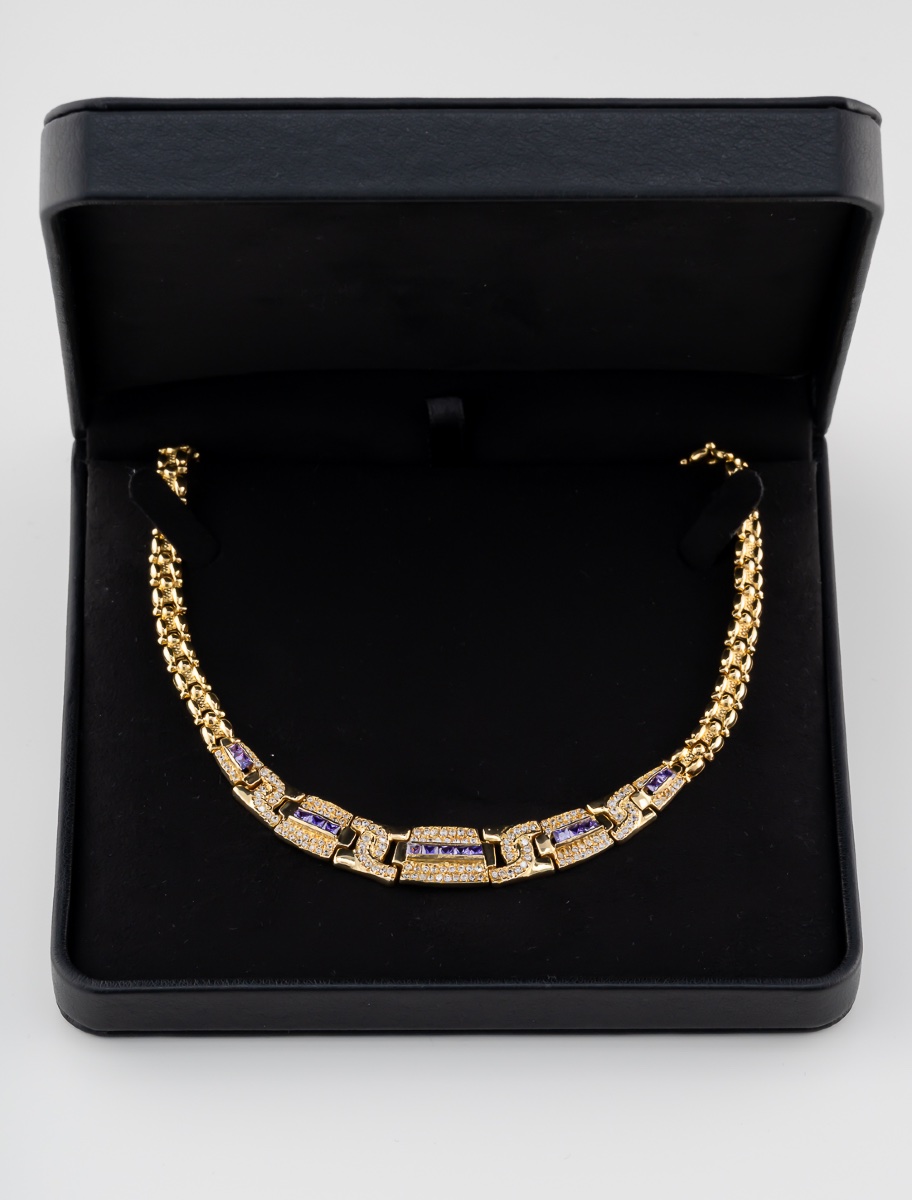 Collier Améthystes Or Jaune-photo-2
