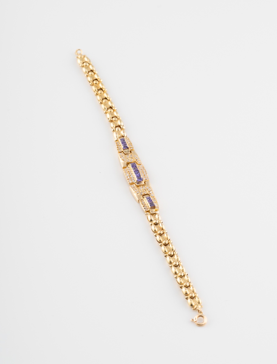 Bracelet Améthystes Or Jaune-photo-2