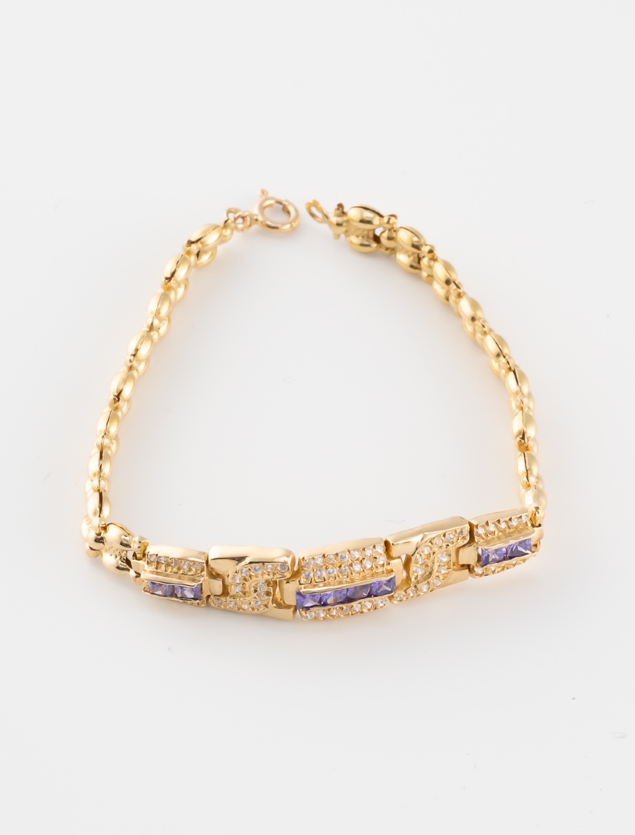 Bracelet Améthystes Or Jaune-photo-4