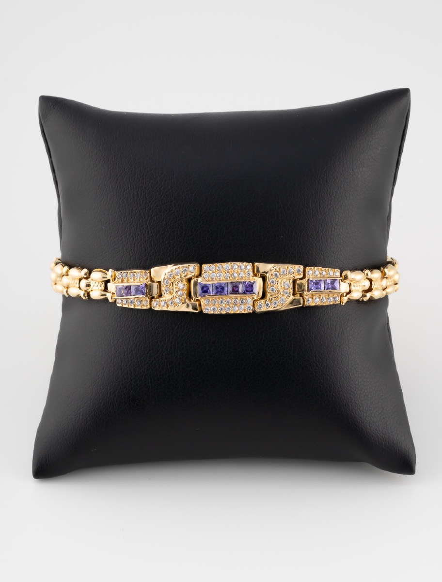 Bracelet Améthystes Or Jaune