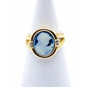 Bague Ancienne Camée Femme Or  & Diamants