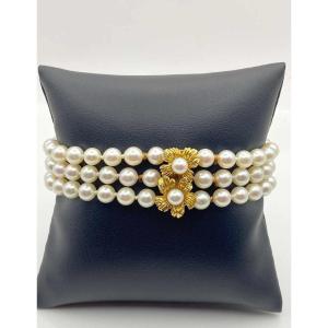 Bracelet Perles De Culture Fermoir Or