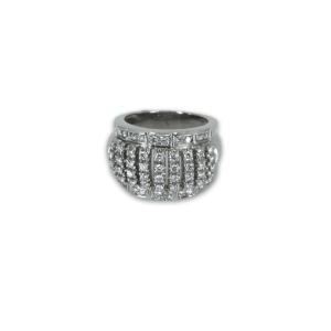 White Gold & Diamond Band Ring