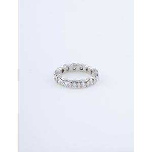 American Diamond & White Gold Wedding Band