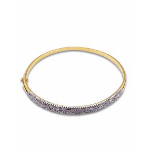 Bracelet demi-Jonc Ouvrant Or 18K & Diamants