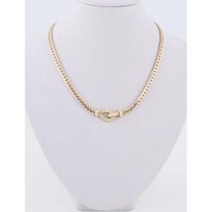 Yellow Gold & Diamond Loop Necklace