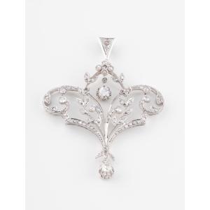 Rare Vintage White Gold & Diamond Pendant
