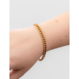 Bracelet Maille Godronnée Or Jaune