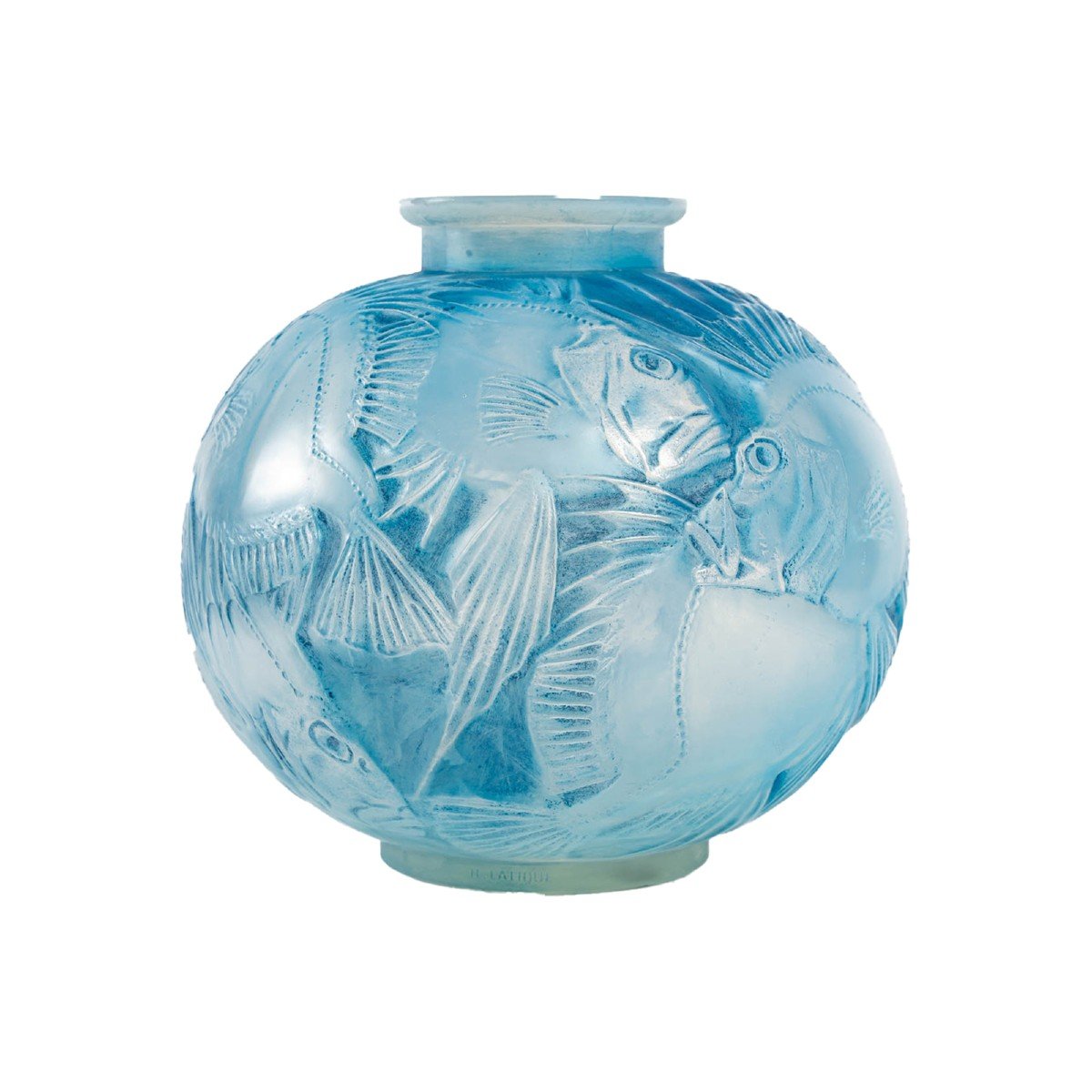 René Lalique : Vase « Poissons » Opalescent