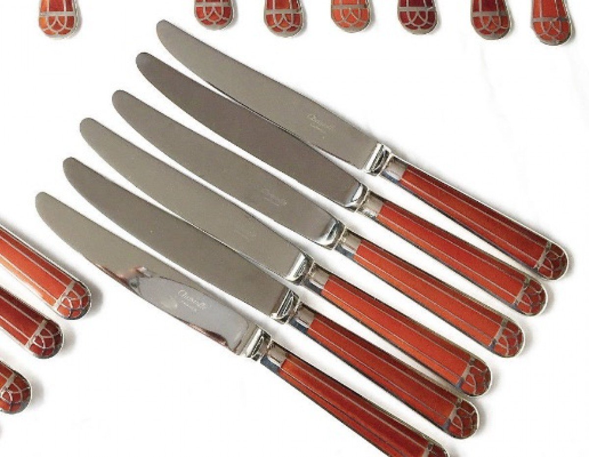 Christofle - "talisman" Sienna Cutlery Set 130 Pieces-photo-5