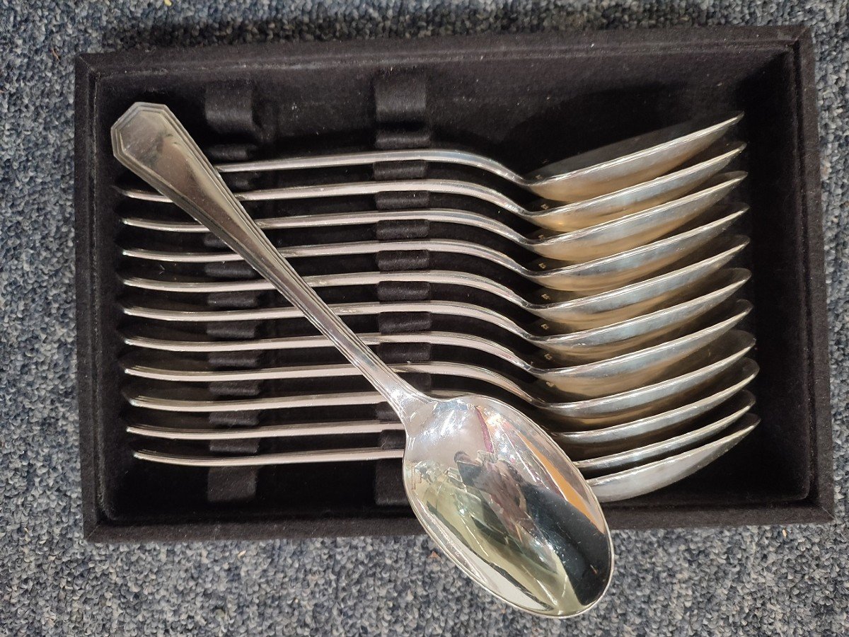 Christofle - "america" Cutlery Set 105 Pieces-photo-5