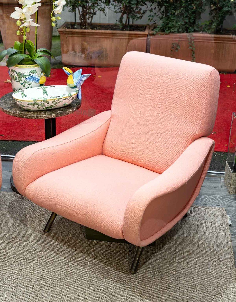 Pair Of Marco Zanuso Armchairs Model "lady"-photo-2