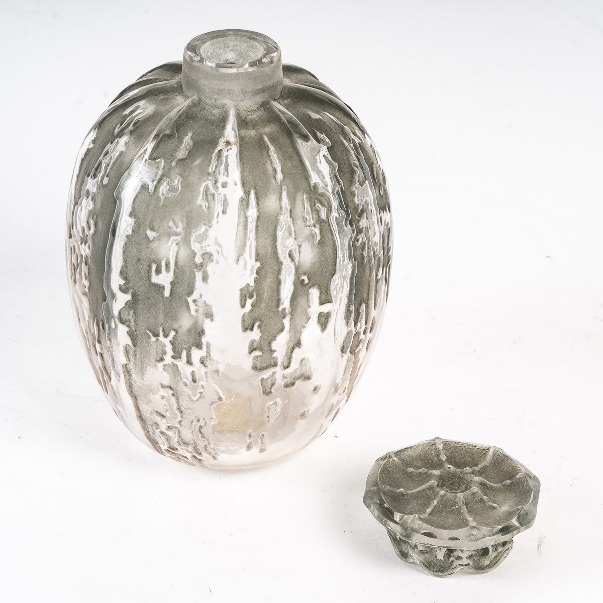 René LALIQUE (1860-1945) : Vase "Fontaines" couvert (1912)-photo-2
