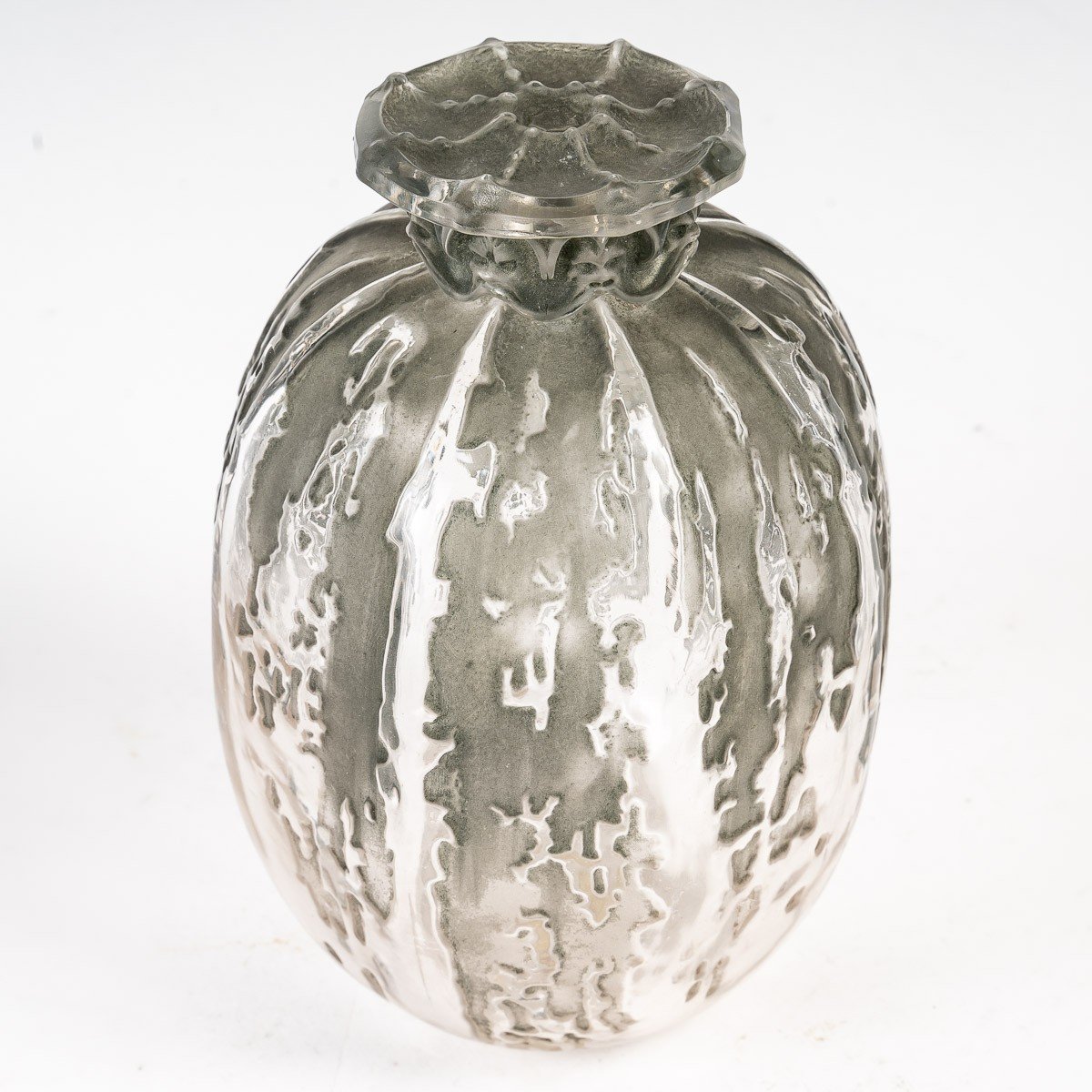 René LALIQUE (1860-1945) : Vase "Fontaines" couvert (1912)-photo-4